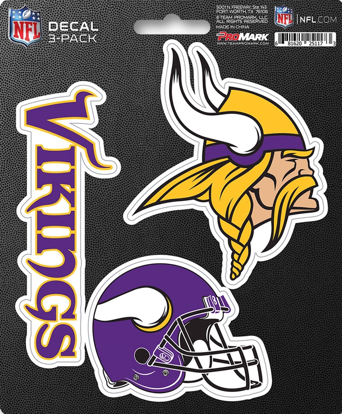 NFL Official Team Sticker Mats - Set of 3 Stickers Officially Licensed