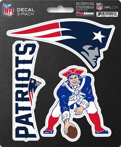 NFL Official Team Sticker Mats - Set of 3 Stickers Officially Licensed