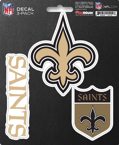 NFL Official Team Sticker Mats - Set of 3 Stickers Officially Licensed