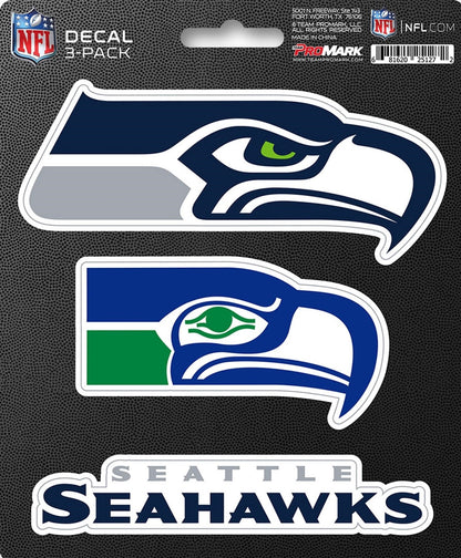 NFL Official Team Sticker Mats - Set of 3 Stickers Officially Licensed