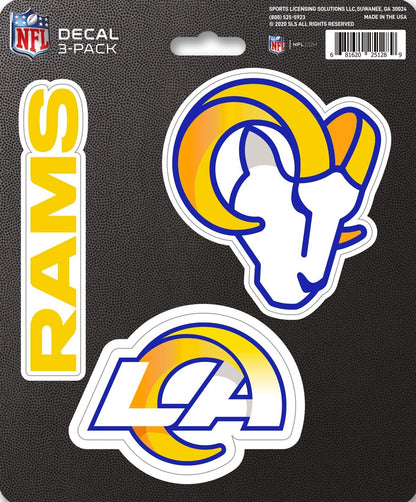 NFL Official Team Sticker Mats - Set of 3 Stickers Officially Licensed