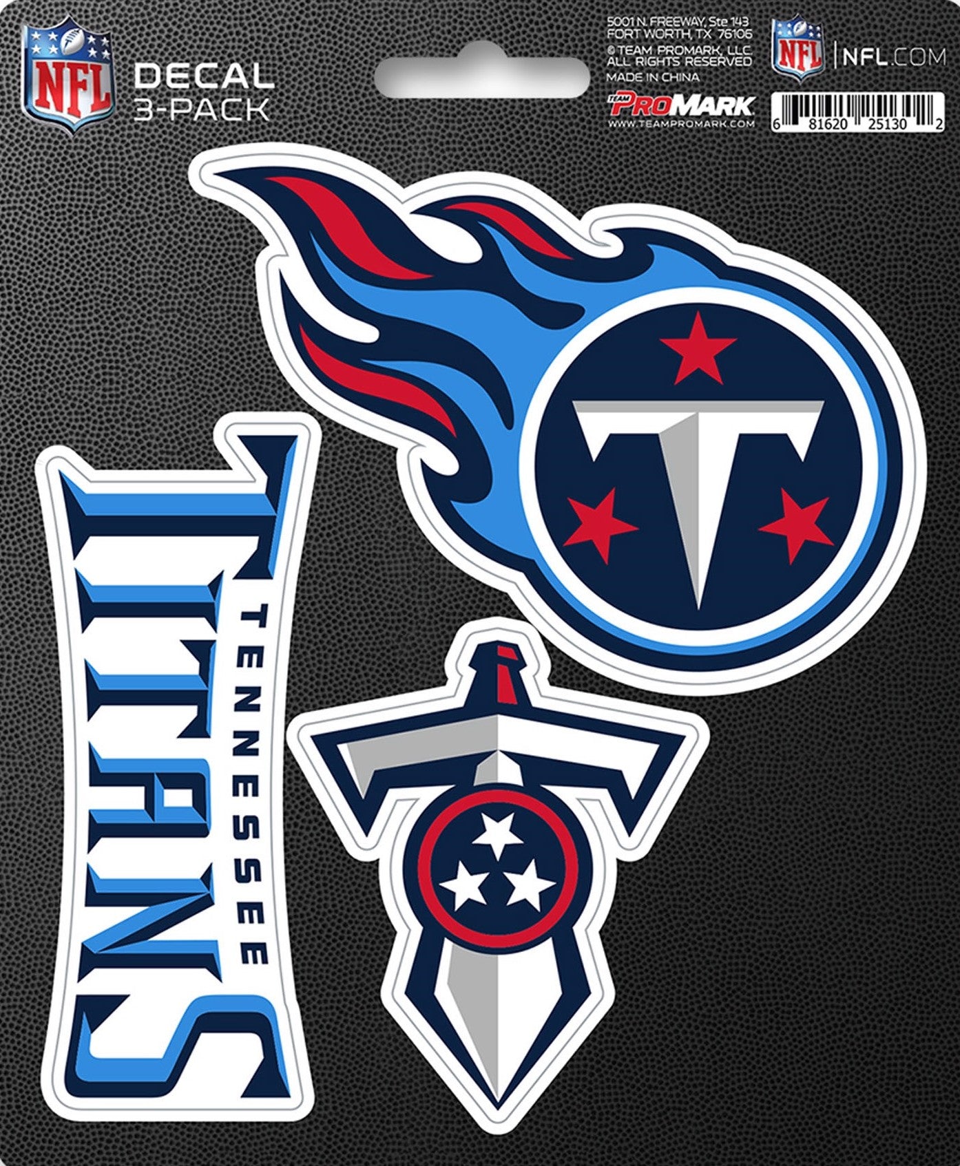 NFL Official Team Sticker Mats - Set of 3 Stickers Officially Licensed