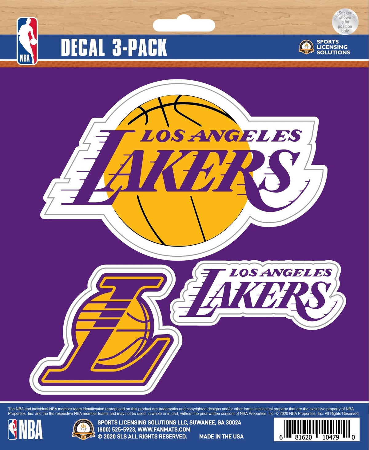 NBA Official Team Sticker Mats - Set of 3 Stickers Officially Licensed