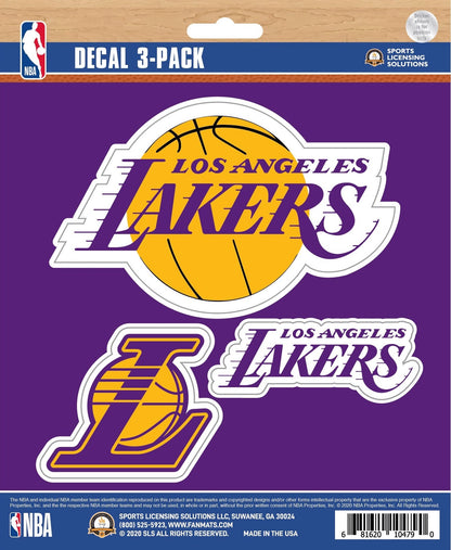 NBA Official Team Sticker Mats - Set of 3 Stickers Officially Licensed
