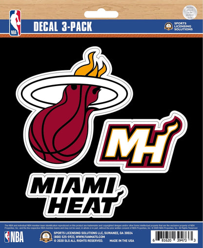 NBA Official Team Sticker Mats - Set of 3 Stickers Officially Licensed