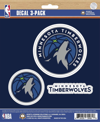 NBA Official Team Sticker Mats - Set of 3 Stickers Officially Licensed