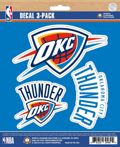 NBA Official Team Sticker Mats - Set of 3 Stickers Officially Licensed