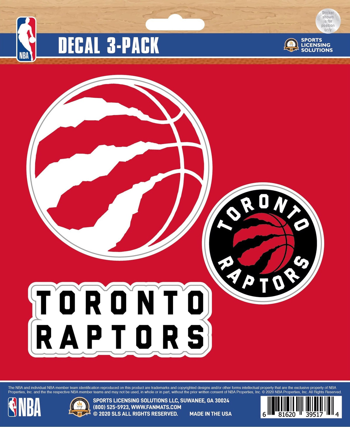 NBA Official Team Sticker Mats - Set of 3 Stickers Officially Licensed