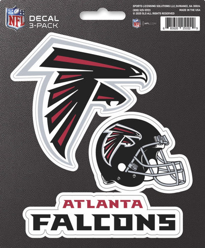 NFL Official Team Sticker Mats - Set of 3 Stickers Officially Licensed