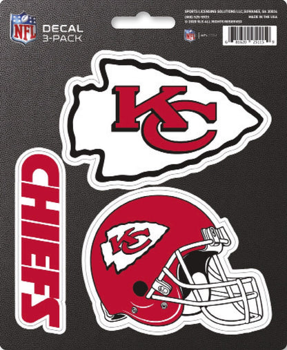 NFL Official Team Sticker Mats - Set of 3 Stickers Officially Licensed