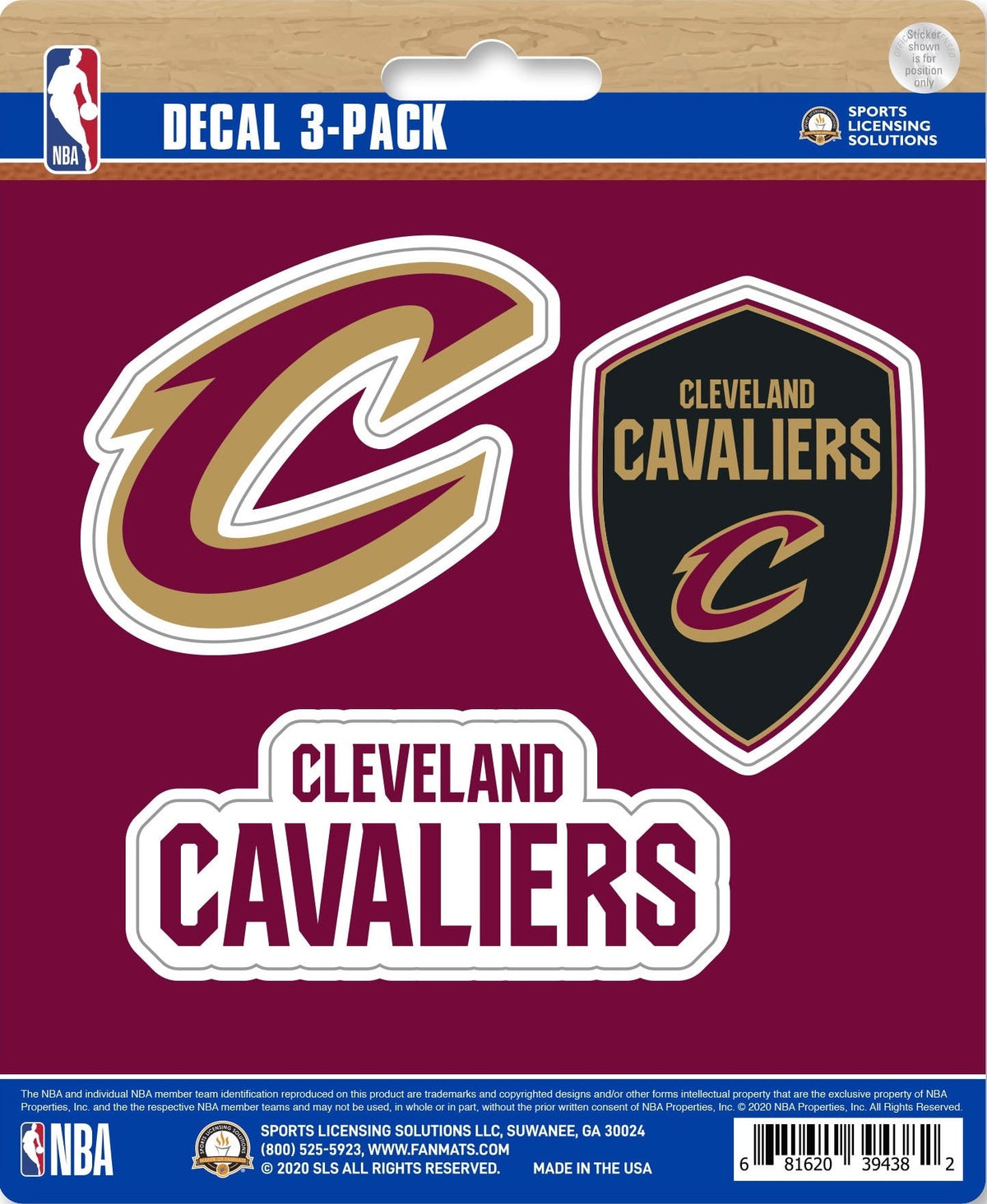 NBA Official Team Sticker Mats - Set of 3 Stickers Officially Licensed