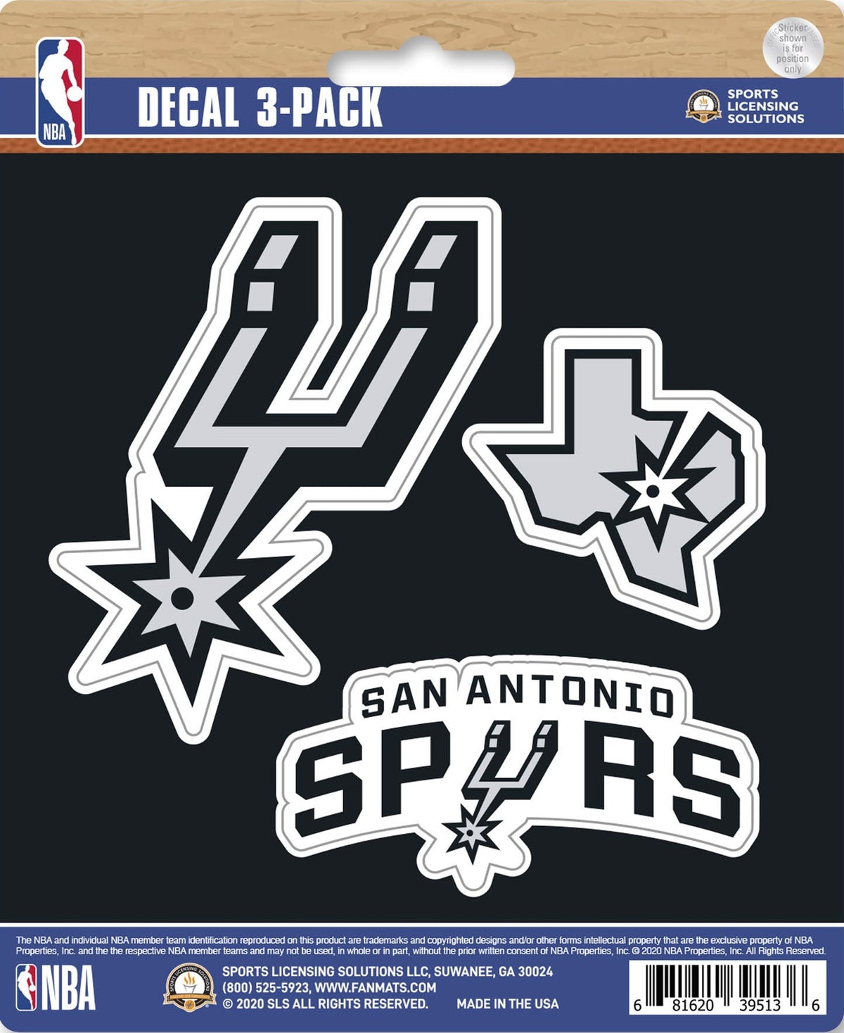 NBA Official Team Sticker Mats - Set of 3 Stickers Officially Licensed