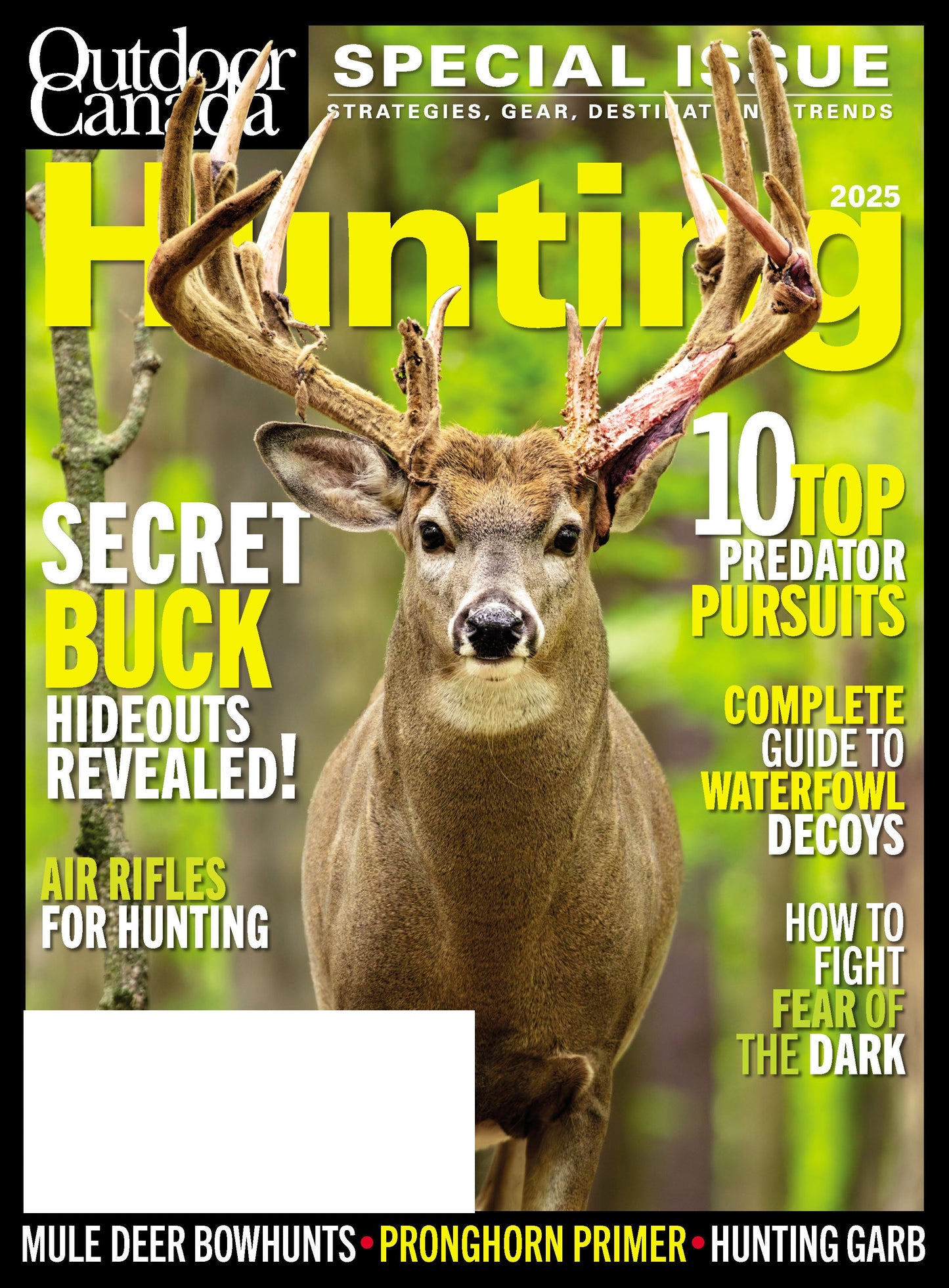Outdoor Canada - Hunting Special 2025: Secret Buck Hideouts, Predator Hunts, Waterfowl Decoys, Air Rifle Hunting Guide, Overcome Fear Of The Dark, Expert Hunting Strategies For Success & More!