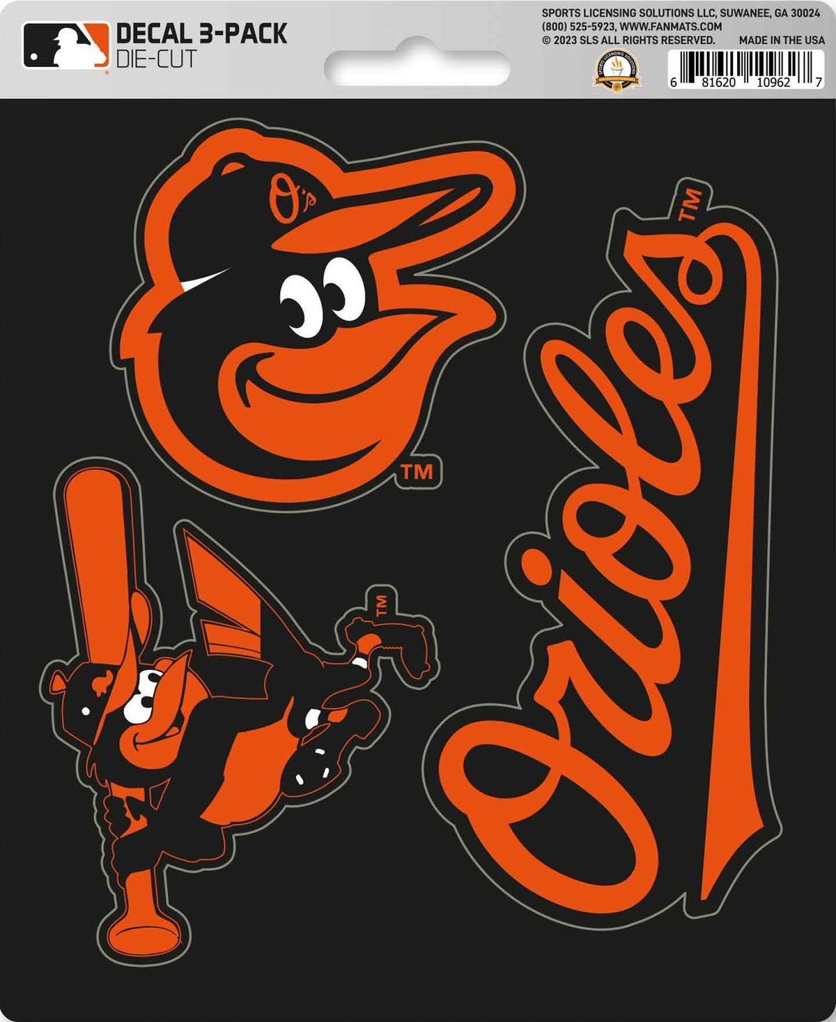 MLB Official Team Sticker Mats - Set of 3 Stickers Officially Licensed