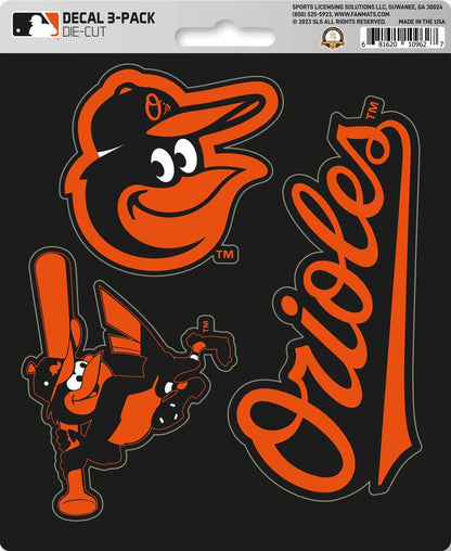 MLB Official Team Sticker Mats - Set of 3 Stickers Officially Licensed