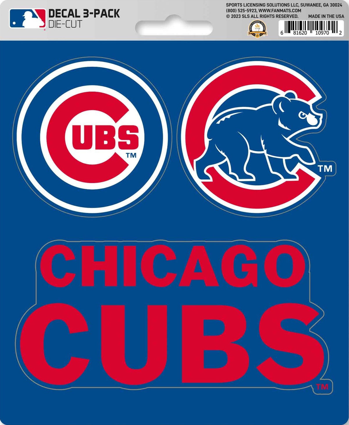 MLB Official Team Sticker Mats - Set of 3 Stickers Officially Licensed