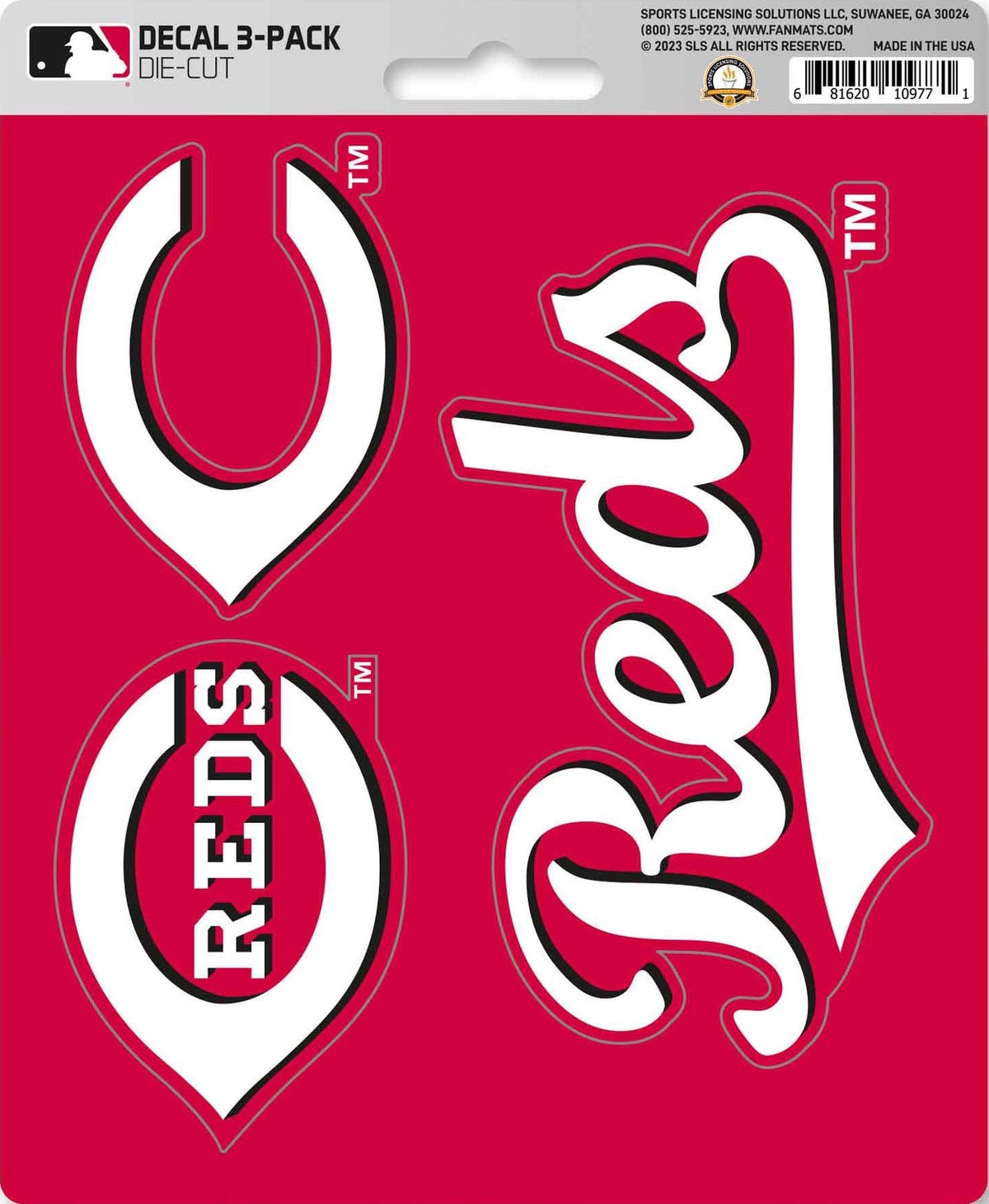 MLB Official Team Sticker Mats - Set of 3 Stickers Officially Licensed
