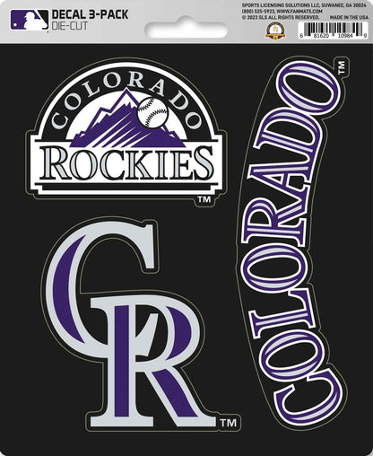 MLB Official Team Sticker Mats - Set of 3 Stickers Officially Licensed
