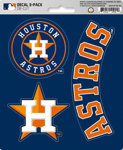 MLB Official Team Sticker Mats - Set of 3 Stickers Officially Licensed