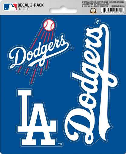 MLB Official Team Sticker Mats - Set of 3 Stickers Officially Licensed