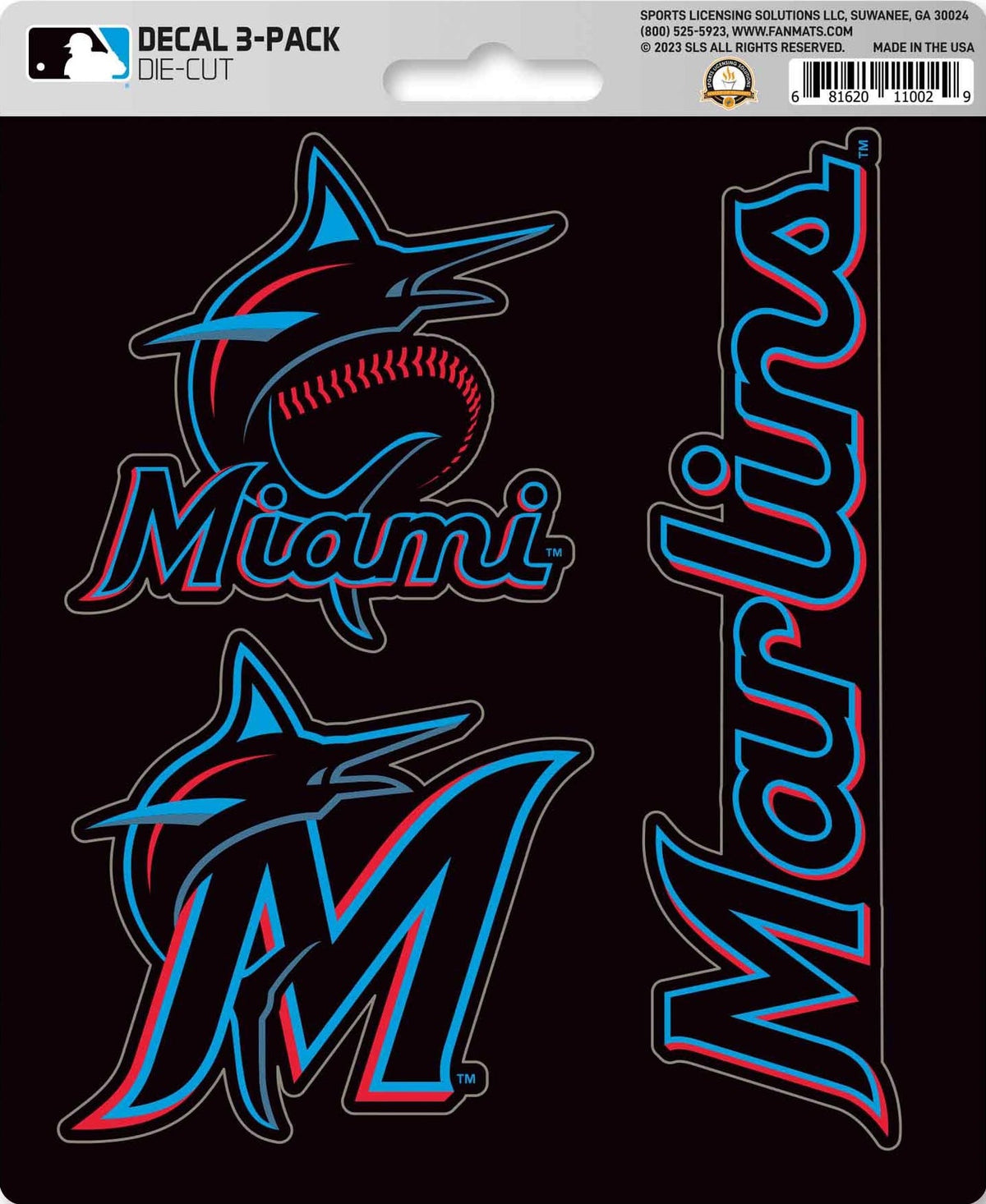 MLB Official Team Sticker Mats - Set of 3 Stickers Officially Licensed