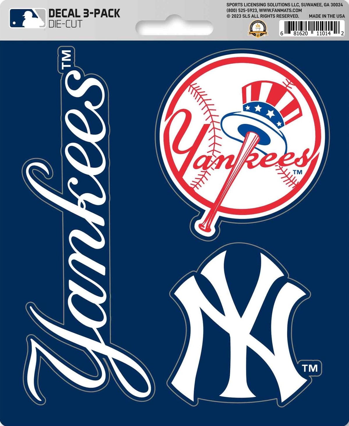 MLB Official Team Sticker Mats - Set of 3 Stickers Officially Licensed