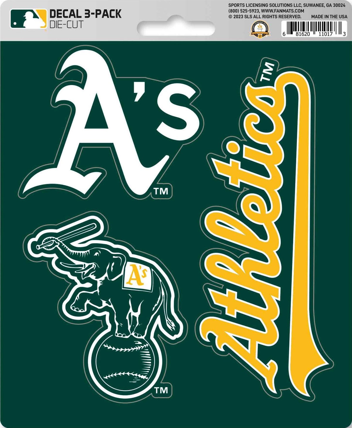 MLB Official Team Sticker Mats - Set of 3 Stickers Officially Licensed