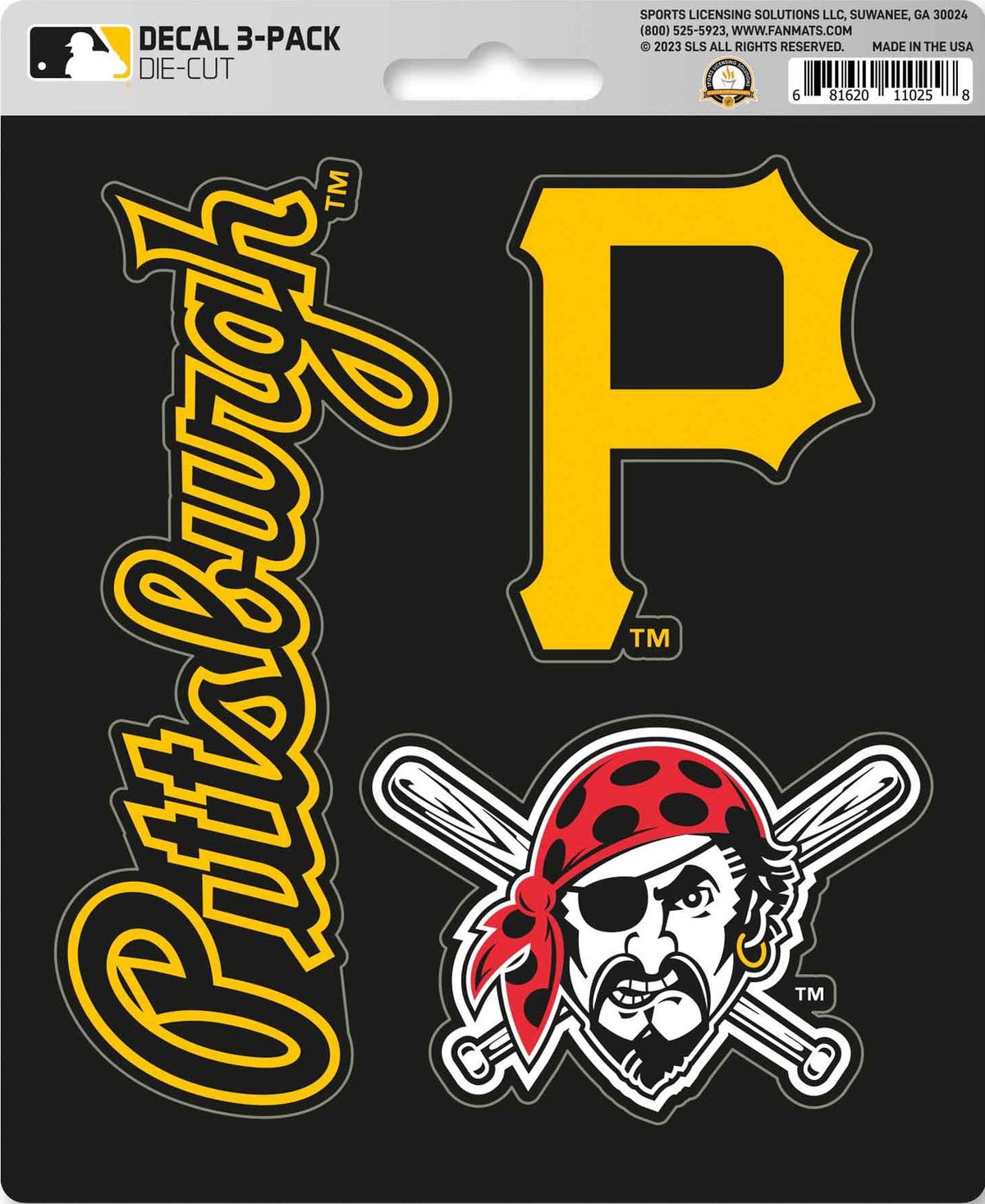MLB Official Team Sticker Mats - Set of 3 Stickers Officially Licensed