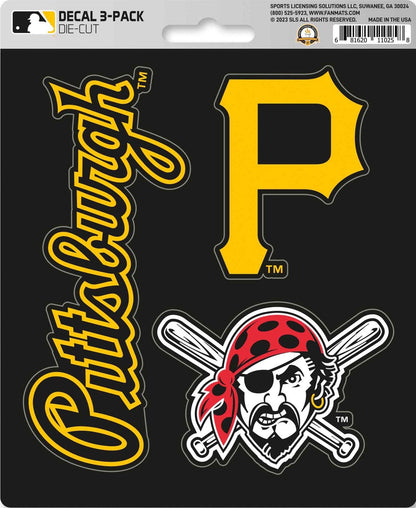 MLB Official Team Sticker Mats - Set of 3 Stickers Officially Licensed