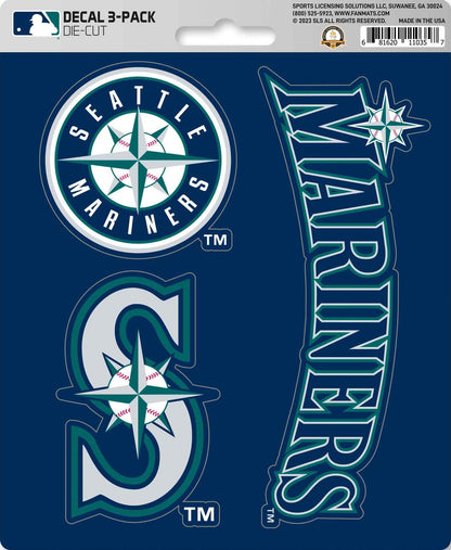 MLB Official Team Sticker Mats - Set of 3 Stickers Officially Licensed
