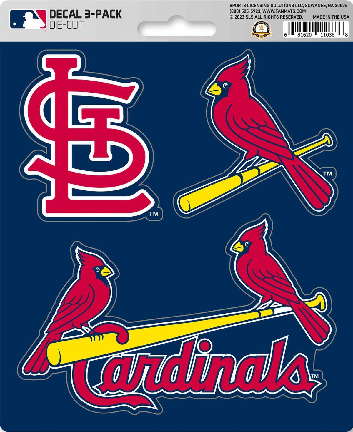 MLB Official Team Sticker Mats - Set of 3 Stickers Officially Licensed