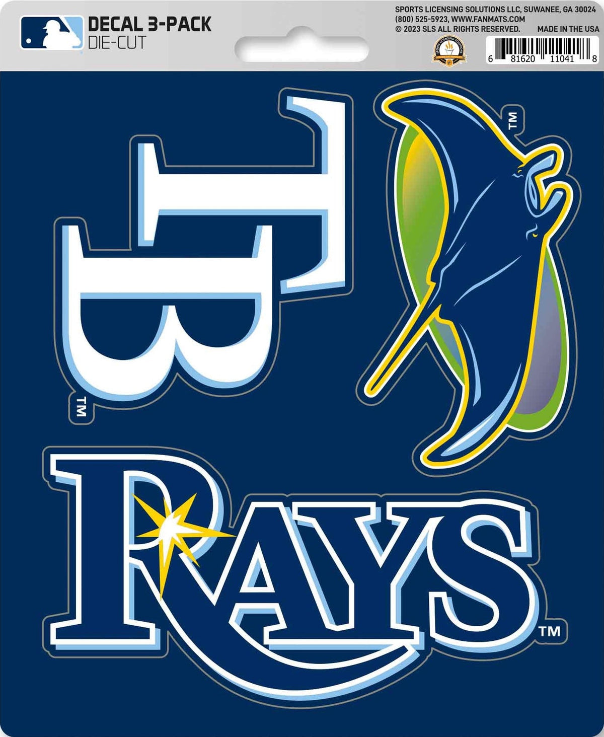 MLB Official Team Sticker Mats - Set of 3 Stickers Officially Licensed