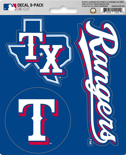 MLB Official Team Sticker Mats - Set of 3 Stickers Officially Licensed
