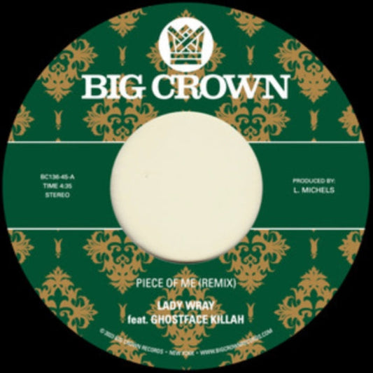 Lady Wray & Pete Rock - Piece Of Me (Feat. Ghostface Killah) B/W Joy & Pain (Pete Rock Remix) - 7 Inch Vinyl