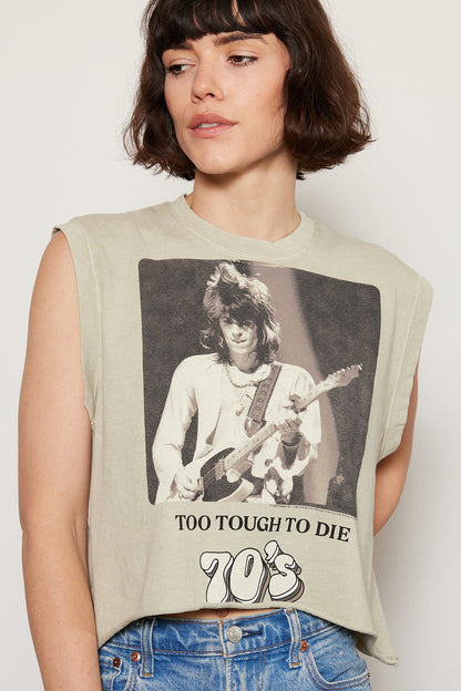 Rolling Stones Too Tough to Die Womens Tank Top Shirt Sage