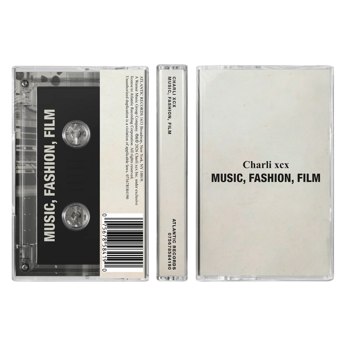 Charli XCX – Music, Fashion, Film Cassette Tape