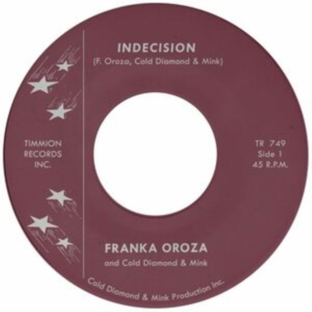 Frank & Diamond & Mink Oroza - Indecision - 7 Inch Vinyl Record