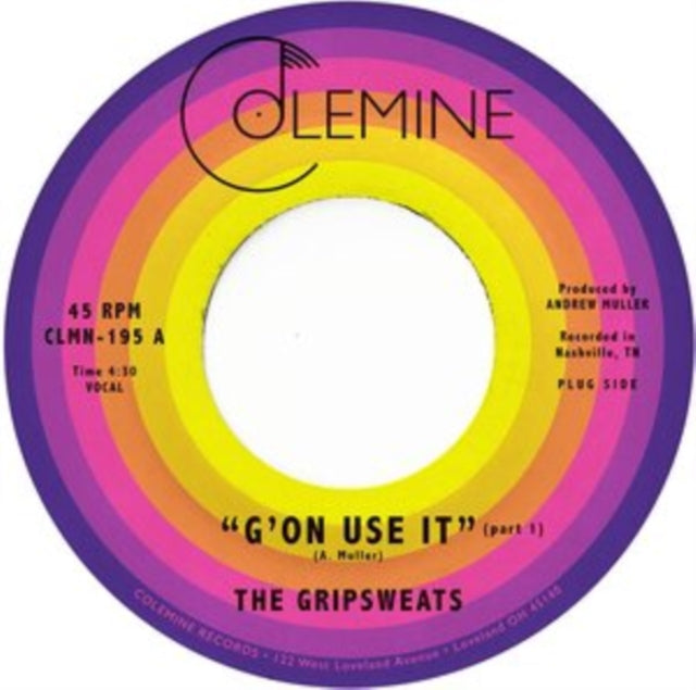 Gripsweats - G'on Use It - 7 Inch Vinyl Record