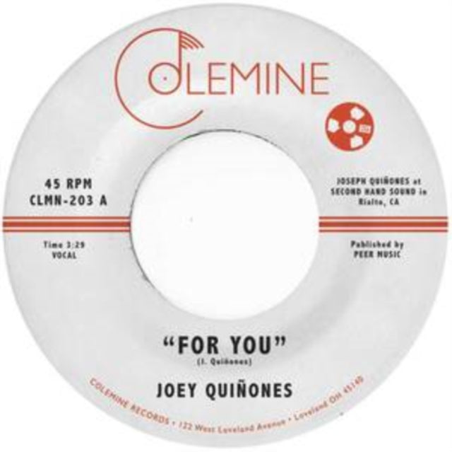 Joey Quinones - For You - 7 Inch Vinyl