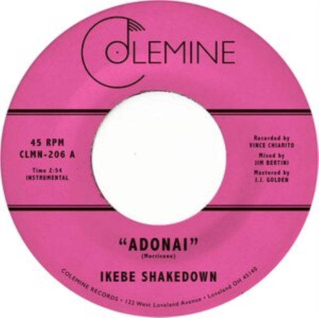 Ikebe Shakedown - Adonai (Transparent Blue 7Inch) - 7 Inch Vinyl Record