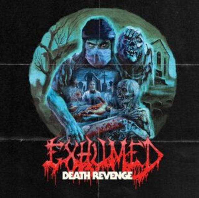 Exhumed - Death Revenge (Sea Blue & Black Ice Quad With Red, Bone White & Cyan Blue Splatter LP Vinyl) Vinyl Record