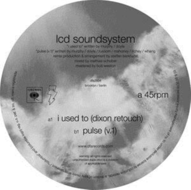 Lcd Soundsystem - I Used To (Dixon Rework B/W Pulse V.1) - 12 Inch Vinyl Record