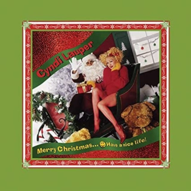 Cyndi Lauper - Merry Christmas…Have A Nice Life! (Clear With Red & White Candy Cane Swirl LP Vinyl) Vinyl Record