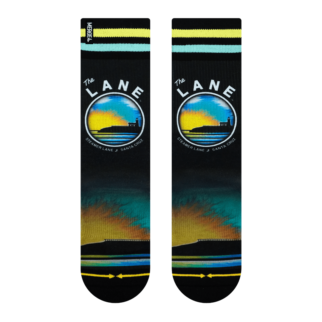 Slidertown The Lane Blue Sky Adult Crew Socks