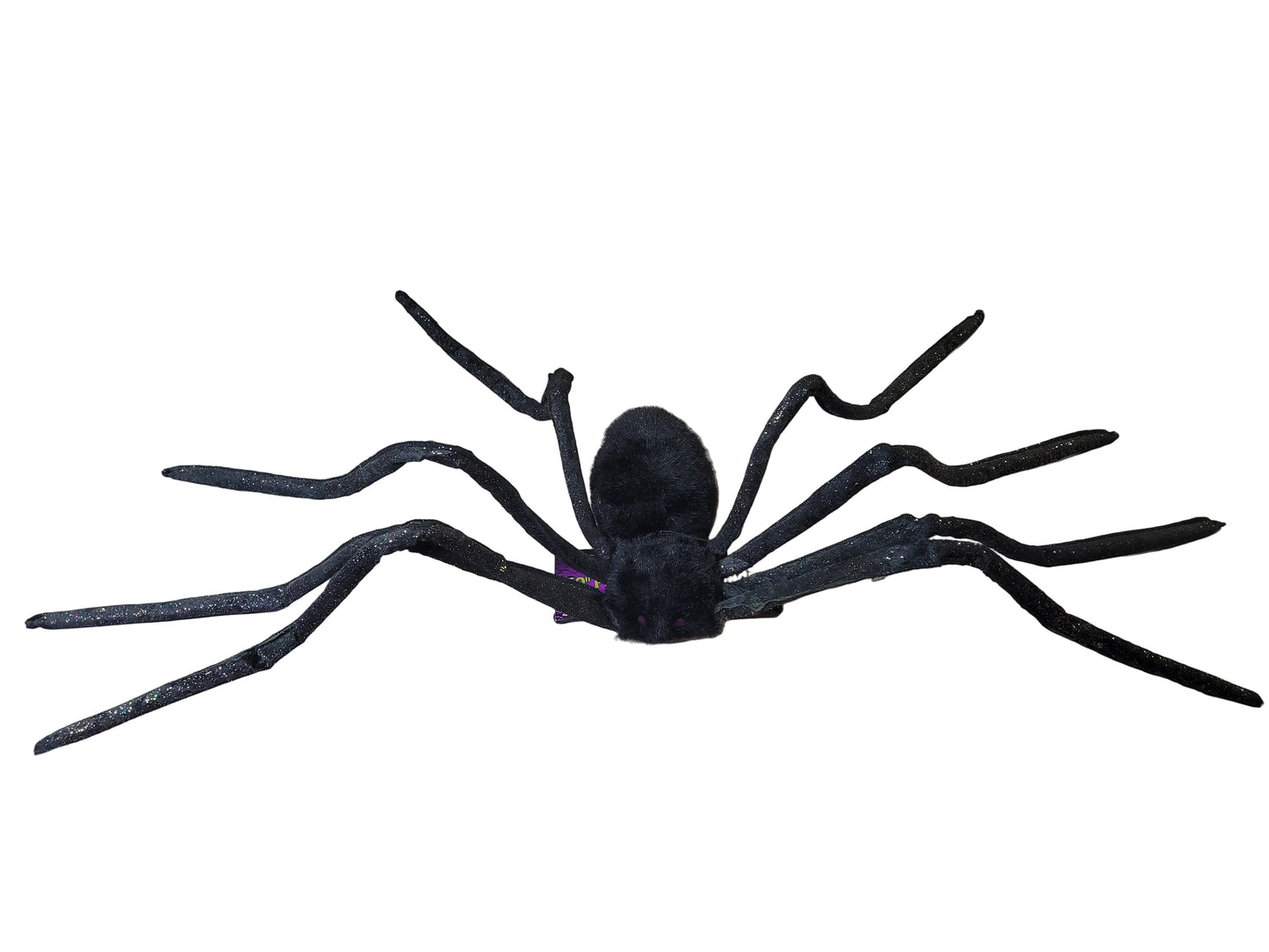 50" Posable Black Glitter Spider Halloween Prop