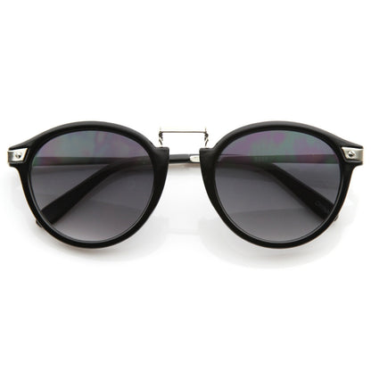 Vintage Steampunk Inspired Round Horned Rim Frame Sunglasses 8591