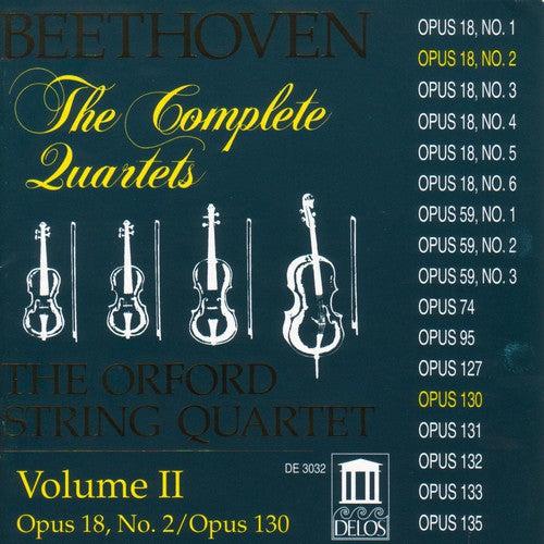 Beethoven / Orford String Quartet - Complete Quartets 2 - Music CD