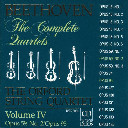Beethoven / Orford String Quartet - Complete Quartets 4 - Music CD