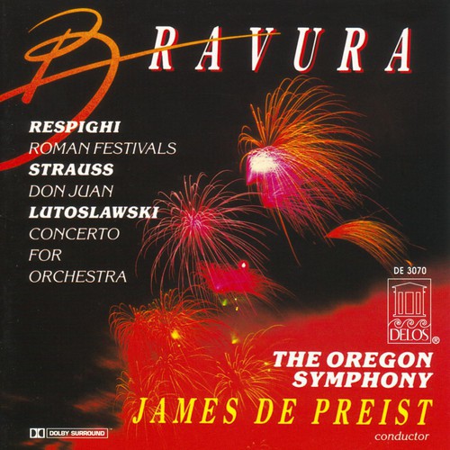 the album cover for Respighi/Strauss/Lutoslawski - Bravura
