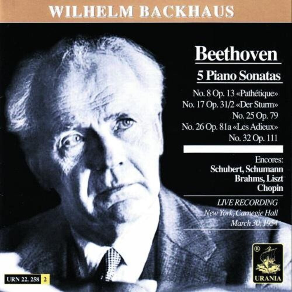 the album cover for Beethoven / Backhaus - 5 Piano Sonatas